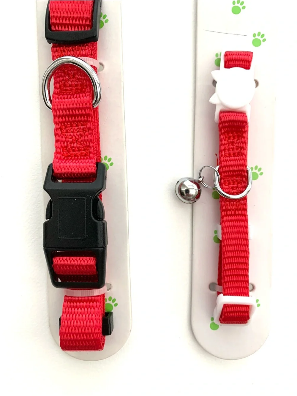NWT Set of 2 Red Adjustable Small Dog & a Cat Collars